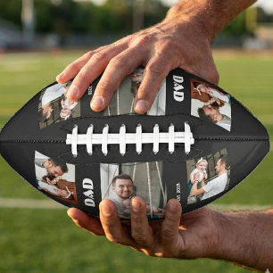 3 Foto-Collage Schwarz Weiß Papa Geworden Fett Football