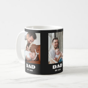 3 Foto-Collage Schwarz Weiß Papa Geworden Fett Kaffeetasse
