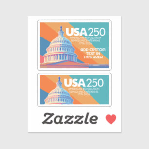 3 Foto-Collage - USA 250 Capital Dome Amerika Aufkleber