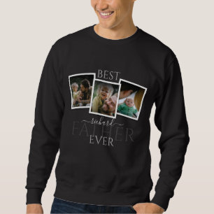 3 Foto Collage Vater Familienvatertag Sweatshirt