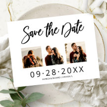 3 Foto Collage Wedding Save the Date