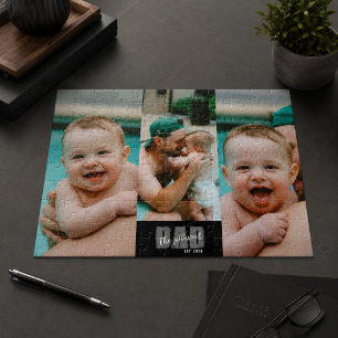 3 Foto Coolster Papa Est. Benutzerdefiniertes Jahr Puzzle