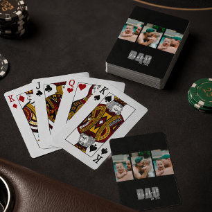 3 Foto Coolster Papa Est. Benutzerdefiniertes Jahr Spielkarten
