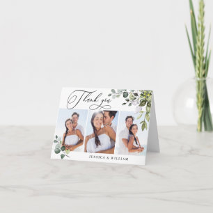 3 FOTO Elegant Eukalyptus Greenerity Wedding Dankeskarte