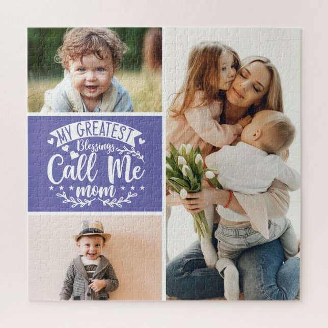 3 Foto Familie sammeln Mutter Sake Mütter Tag Puzzle (Vertikal)