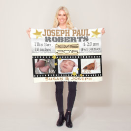 3 Foto Filmstar Filmrolle Silver Bokeh und Gold Fleecedecke