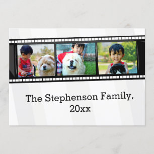 3-Foto-Filmstreifen personalisiertes Foto Einladung