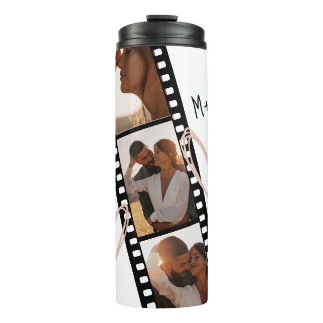 3 Foto Friends Couple BESTE FREUNDIN Trendy Film M Thermosbecher (Vorderseite)