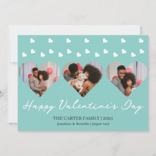 3 Foto Heart Collage Valentinstag Paar Feiertagskarte