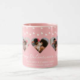 3 Foto Heart Collage Valentinstag Paar Zweifarbige Tasse