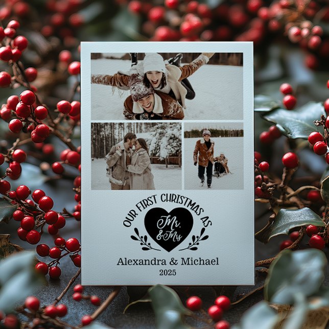 3 Foto Herz Erstes Weihnachten als Mr & Mrs (Von Creator hochgeladen)