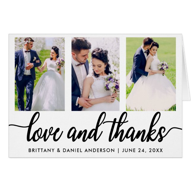3 Foto Hochzeit Liebe und Dank geklappt (Vorderseite (Horizontal))