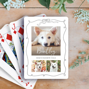 3 Foto Hund Grau Kritzeleien Mama Lieblingskind We Spielkarten