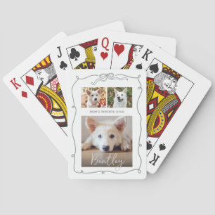 3 Foto Hund Grau Kritzeleien Weiß Mutters Liebling Spielkarten