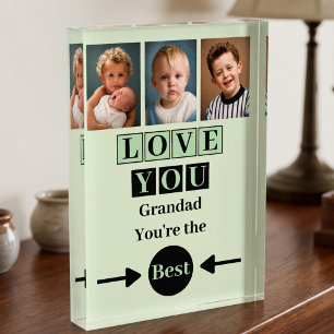 3 Foto Liebe dich Opa grün
