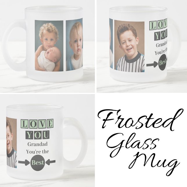 3 Foto Liebe dich Opa grün Mattglastasse (Von Creator hochgeladen)