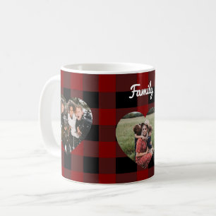 3 Foto Liebe Herzen Büffel kariert Kaffeetasse