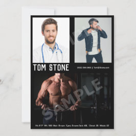 3 Foto-männliche vorbildliche Einladung