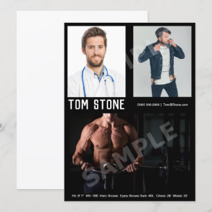 3 Foto-männliche vorbildliche Einladung