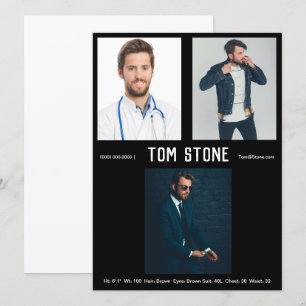 3 Foto-männliche vorbildliche Einladung