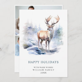 3 FOTO Minimalistisch Elegant Dei Christmas Feiertagskarte