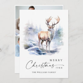 3 FOTO Minimalistisch Elegant Dei Christmas Feiertagskarte