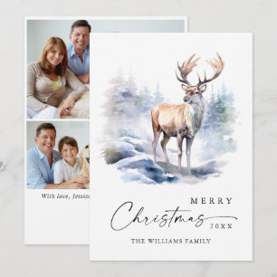 3 FOTO Minimalistisch Elegant Dei Christmas Feiertagskarte