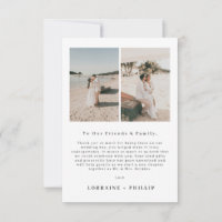 3 Foto Moderne Hochzeit Dankeschön Karte