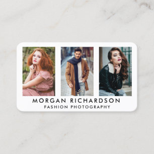 3 Foto-moderner Fotograf weißes R Visitenkarte