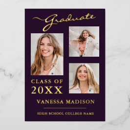 3 Foto Modernes Drehbuch Lila Grad Ankündigung