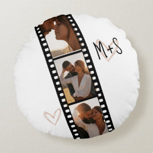 3 Foto Paare Filmstrip Boyfriend Girlfriend Rundes Kissen