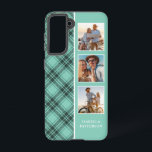 3 Foto Preppy Kariert Modern Girl Individuelle Nam Samsung Galaxy Hülle<br><div class="desc">3 Foto Preppy Kariert Modern Girly Custom Personalisiert Name Smartphone Samsung Galaxy Phone Case bietet eine 3 Ihrer Lieblings-Fotos mit Ihrem individuelle Name auf einem stilvollen,  preppy-grünen karierten Muster. Perfekt zum Geburtstag,  Weihnachten,  Muttertag,  Schwester,  beste Freundin und vieles mehr. Entworfen von © Evco Studio www.zazzle.com/store/evcostudio</div>