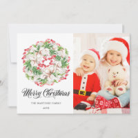 3 FOTO Roter Grüner Weihnachtskranz