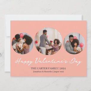 3 Foto Runde Collage Valentinstag Paar Feiertagskarte