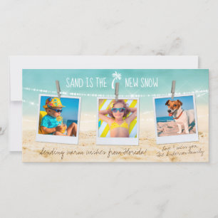 3-Foto Sand ist die neue tropische Snow-Holiday-Ka