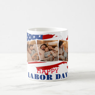 3 Foto Simple Elegant Labour Day mit US-Flagge Kaffeetasse