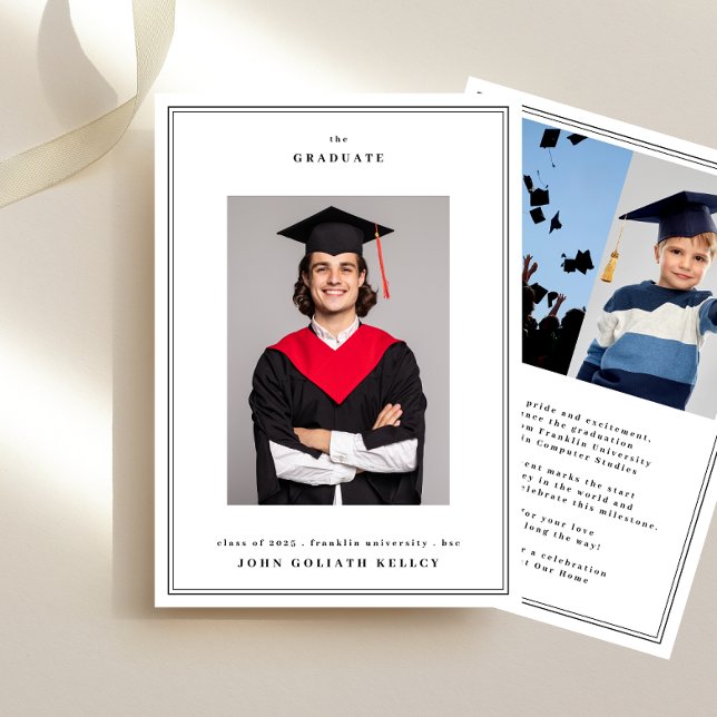 3 Foto Typografie Uni Graduate Frame Ankündigung (Von Creator hochgeladen)