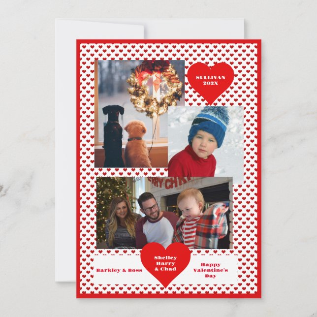 3 Foto Valentine Family Collage (Vorderseite)