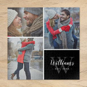 3 Foto von Leime und Custom Monogram Black Puzzle