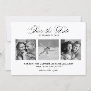 3-Foto-Vorlage Hochzeit - Save the Date