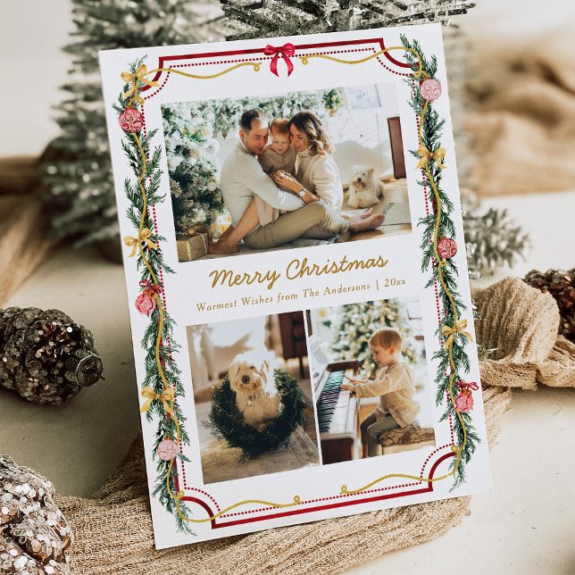 3 Foto Weihnachten Botanische Foliage & Bows (Von Creator hochgeladen)