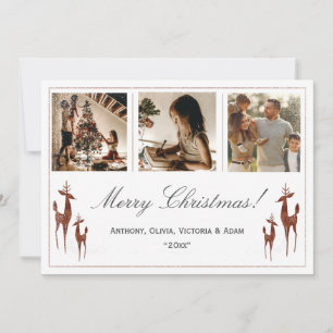 3 Foto Weihnachtsfeiertag Xmas Collage  Feiertagskarte