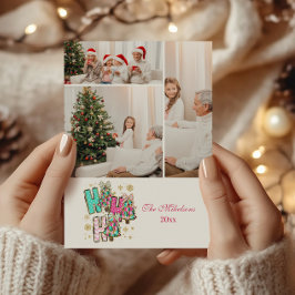3 Foto Whimsical Ho Ho Ho Weihnachten Familie