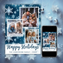 3 Foto Winterwonderland Schneeflocken Weihnachten