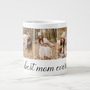 3 FotoCollage Beste Mama je Jumbo-Tasse