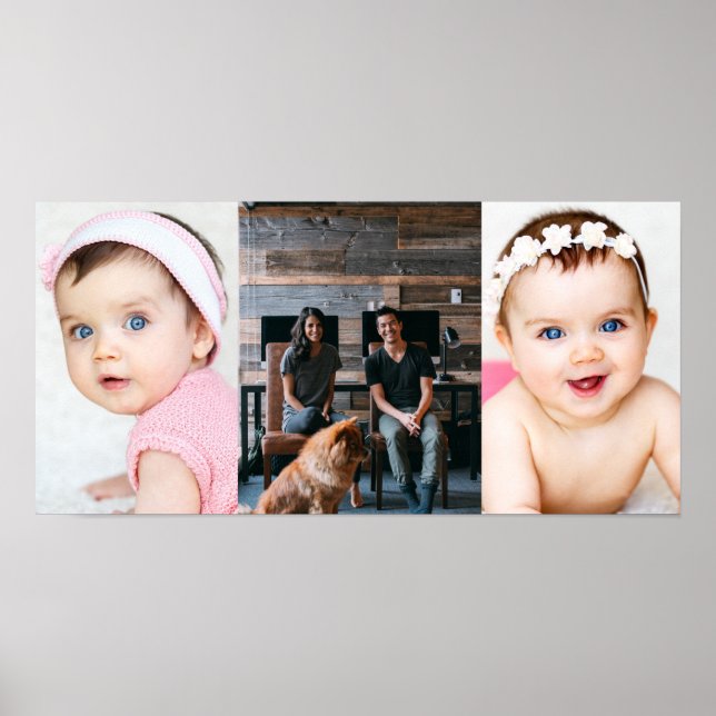 3 FotoCollage Custom Personalisiert Poster (Vorne)