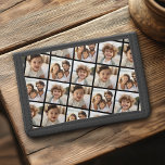 3 FotoCollage - Stagased Pattern - Schwarz Tri-fold Geldbeutel<br><div class="desc">Benutzen Sie Ihr Lieblings-Foto oder Ihre Fotos,  um Spaß zu haben und mit Freunden und Familie zu teilen. Verwenden Sie 3 Fotos - einfacher,  wenn sie in Quadrate geschnitten werden - um einen Überdruck Ihrer Bilder zu erstellen.</div>