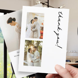 3 Fotografien Personalisierte Hochzeit Dankeskarte