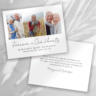 3 Fotos Beileid Danksagungskarte Flyer