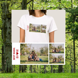 3 Fotos Beste Mama Aller Zeiten Fotocollage Mutter T-Shirt